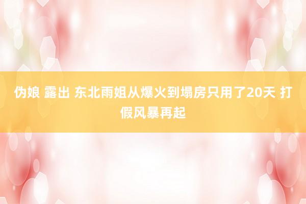 伪娘 露出 东北雨姐从爆火到塌房只用了20天 打假风暴再起